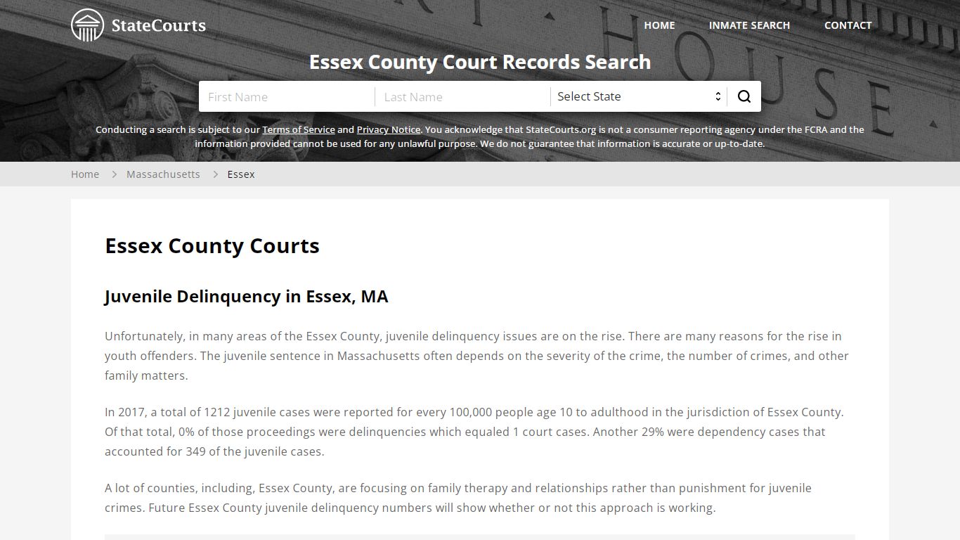 Essex County, MA Courts - Records & Cases - StateCourts